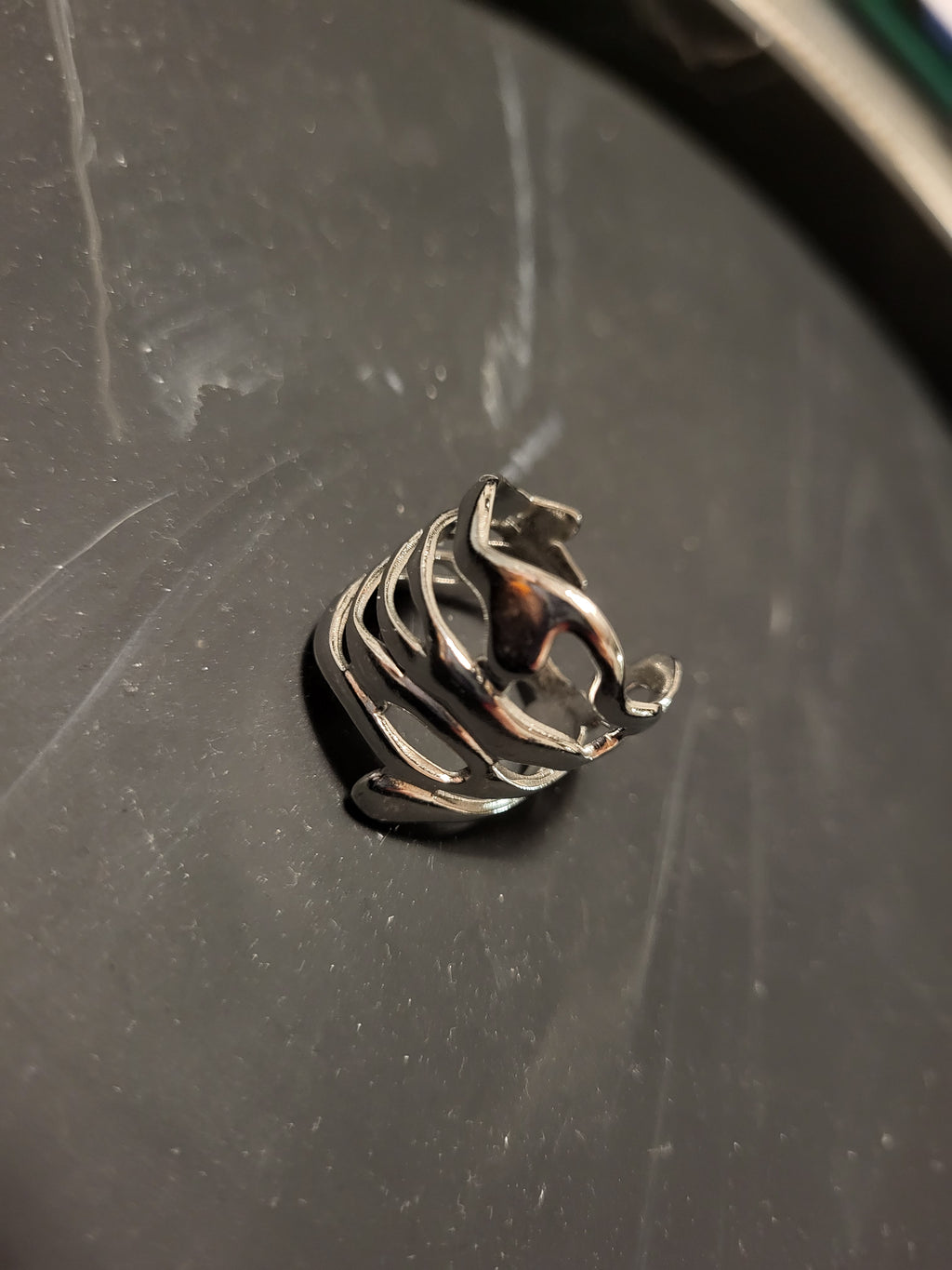 Bague en acier inoxydable avec arabesque
