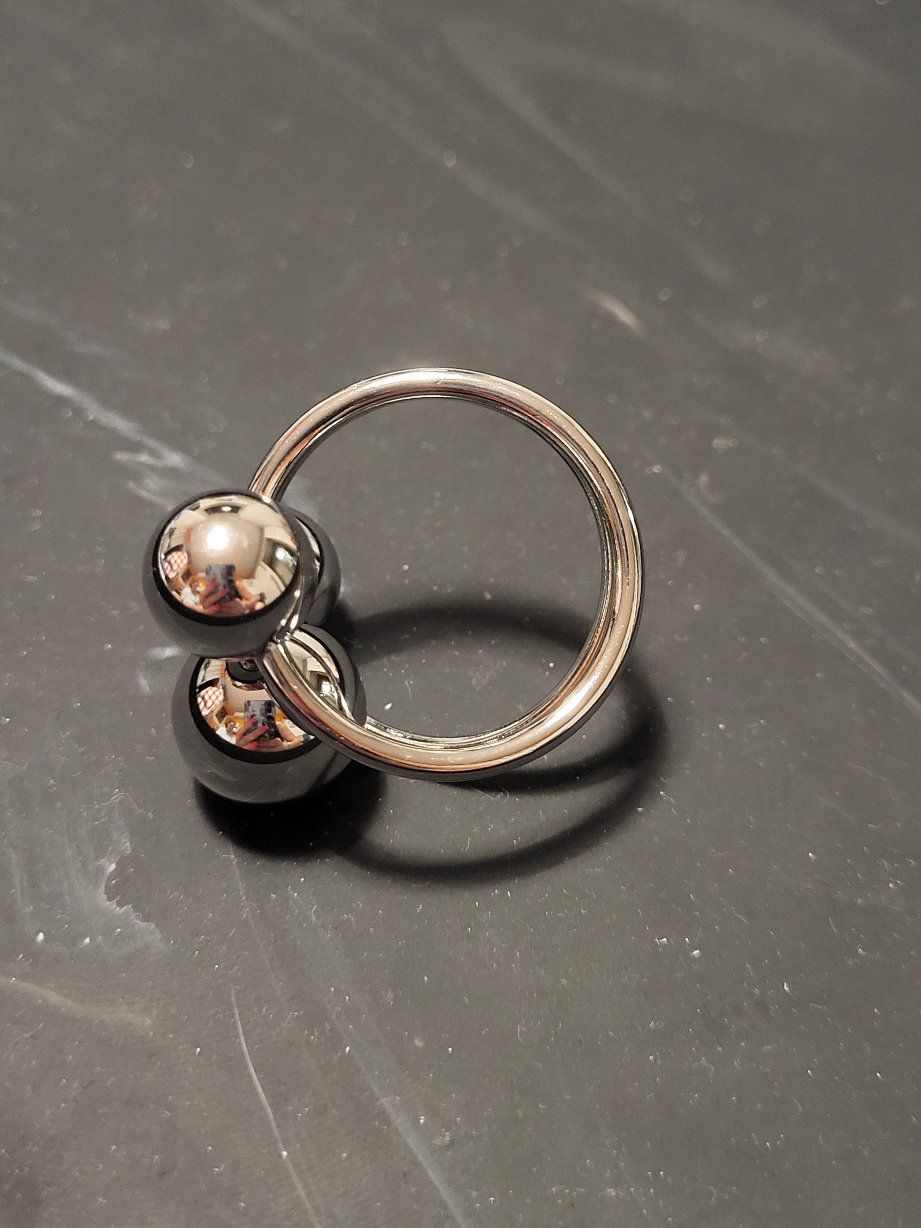 Bague circulaire acier inoxydable argenté taille 56 - 17,8 mm