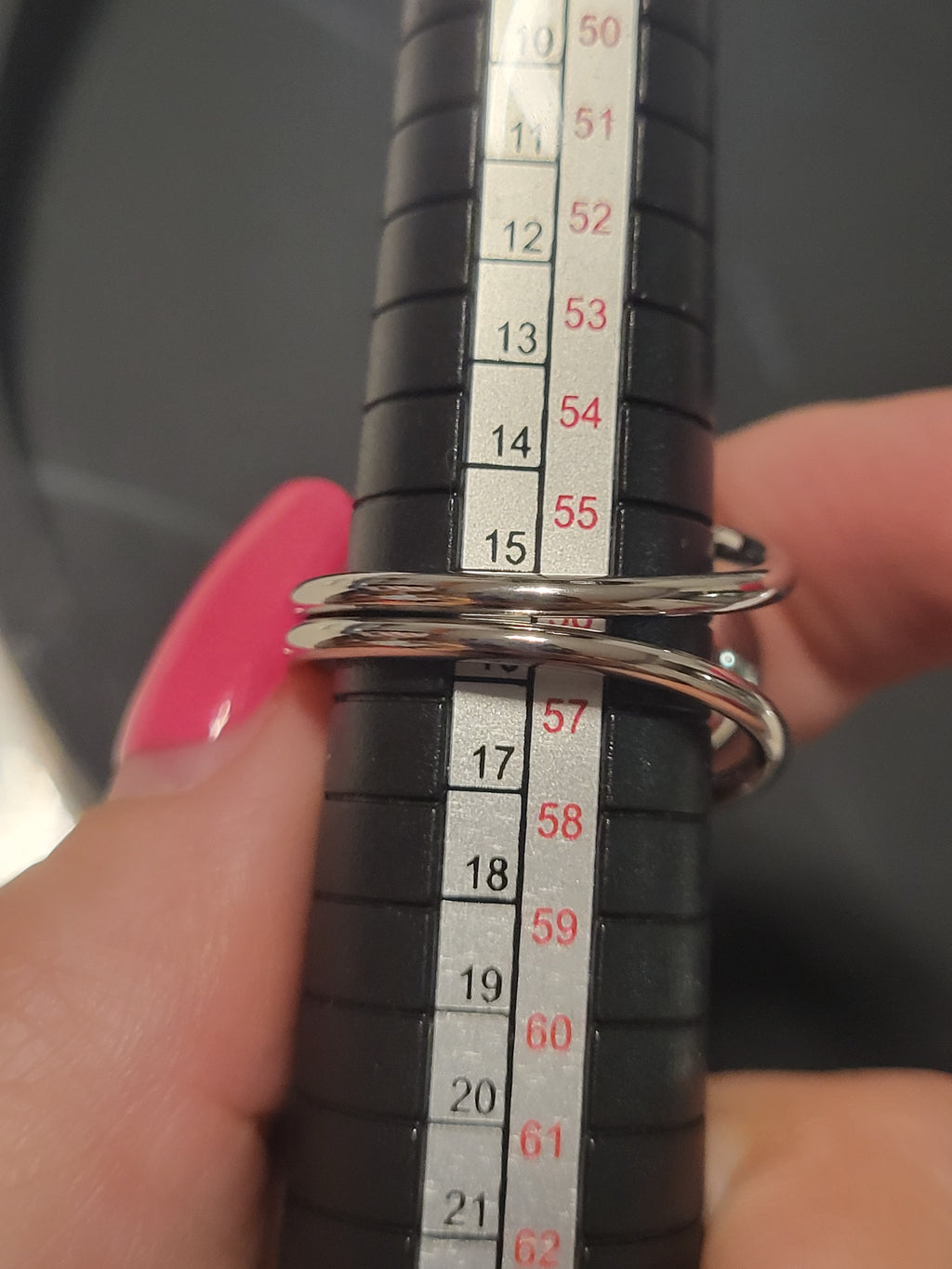 Bague circulaire acier inoxydable argenté taille 56 - 17,8 mm