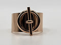Bague ajustable acier inoxydable Hip-hop Dorée