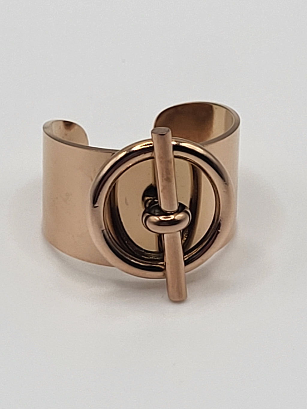 Bague ajustable acier inoxydable Hip-hop Dorée