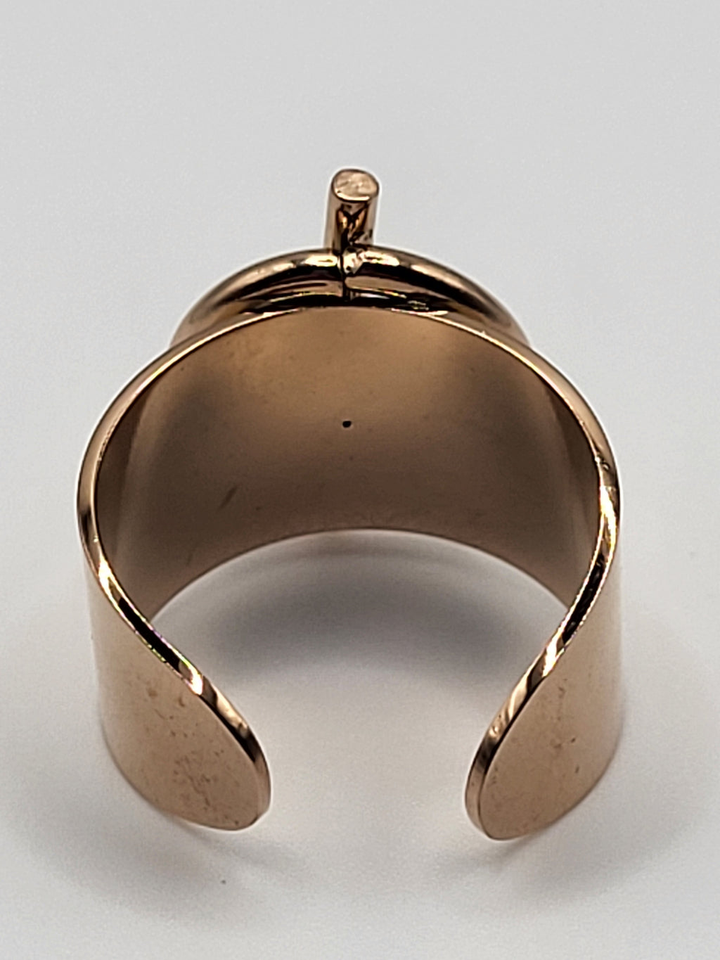 Bague ajustable acier inoxydable Hip-hop Dorée