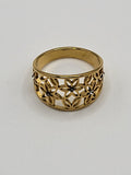 Bague en acier inoxydable fleur ajourée taille 8