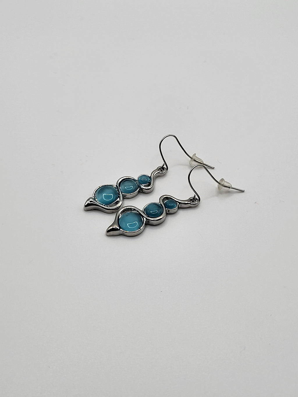 Boucles d'oreilles fantaisie bleues
