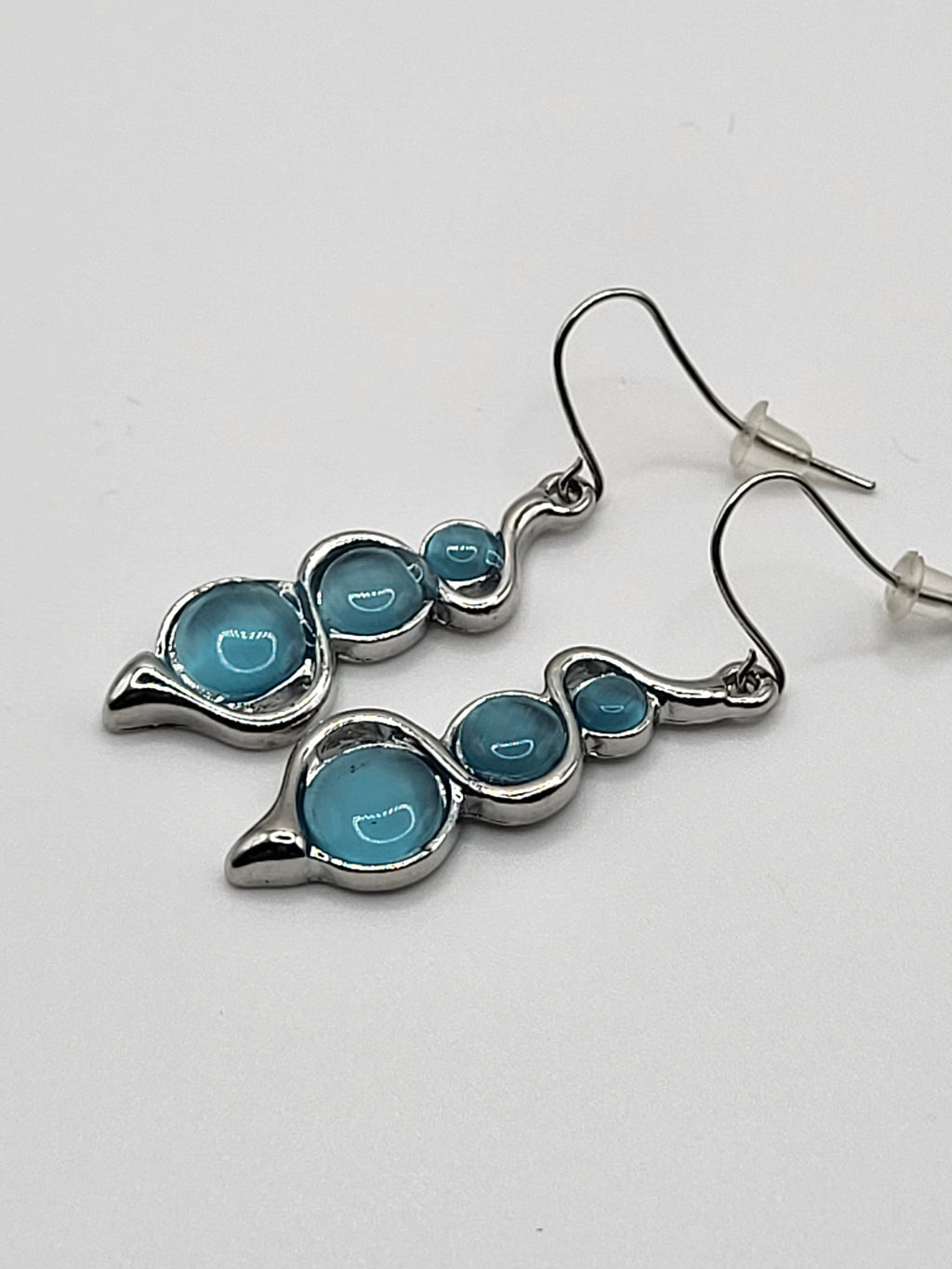Boucles d'oreilles fantaisie bleues