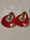 Boucles d'oreilles rond irrégulier