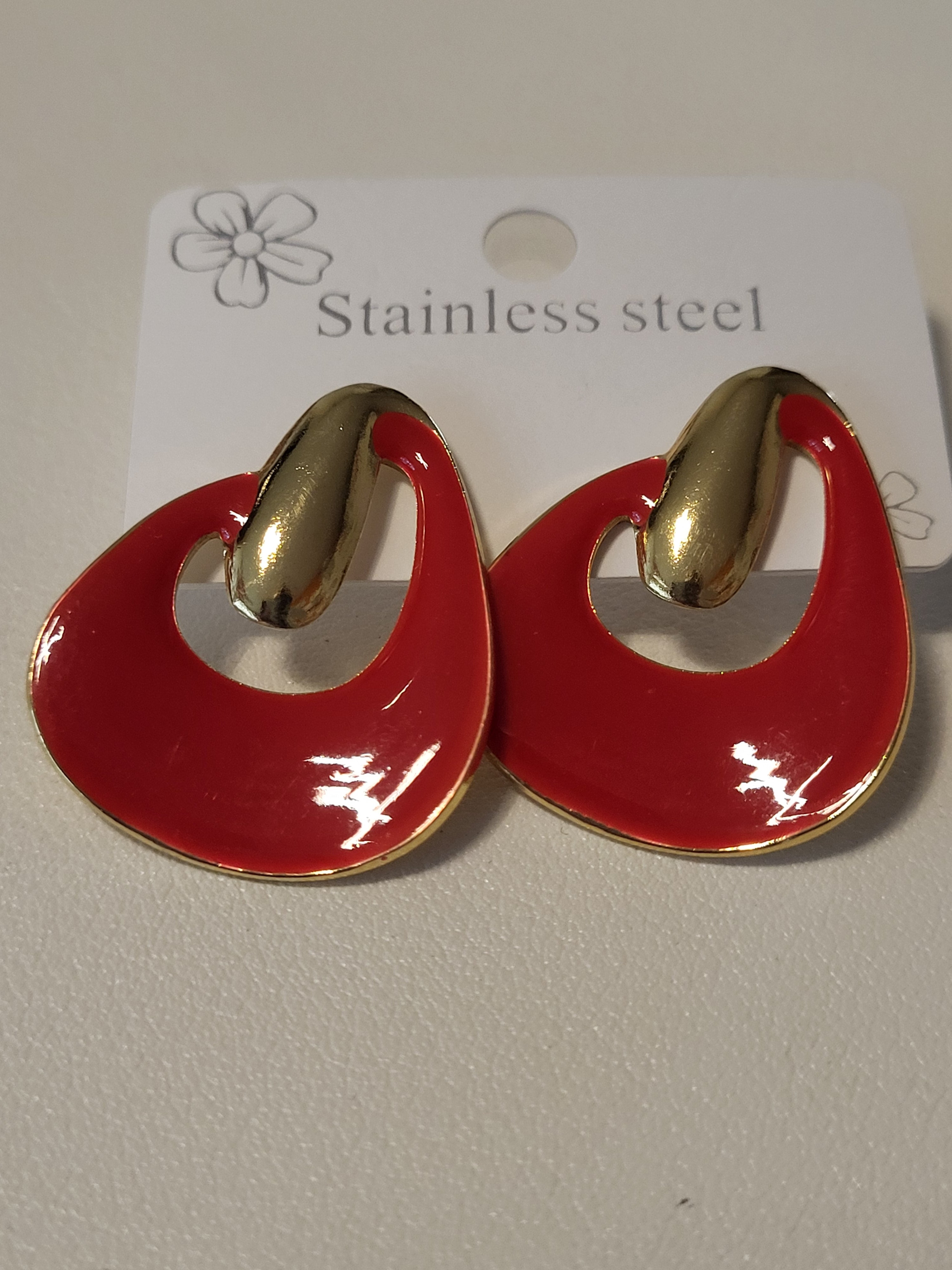 Boucles d'oreilles rond irrégulier