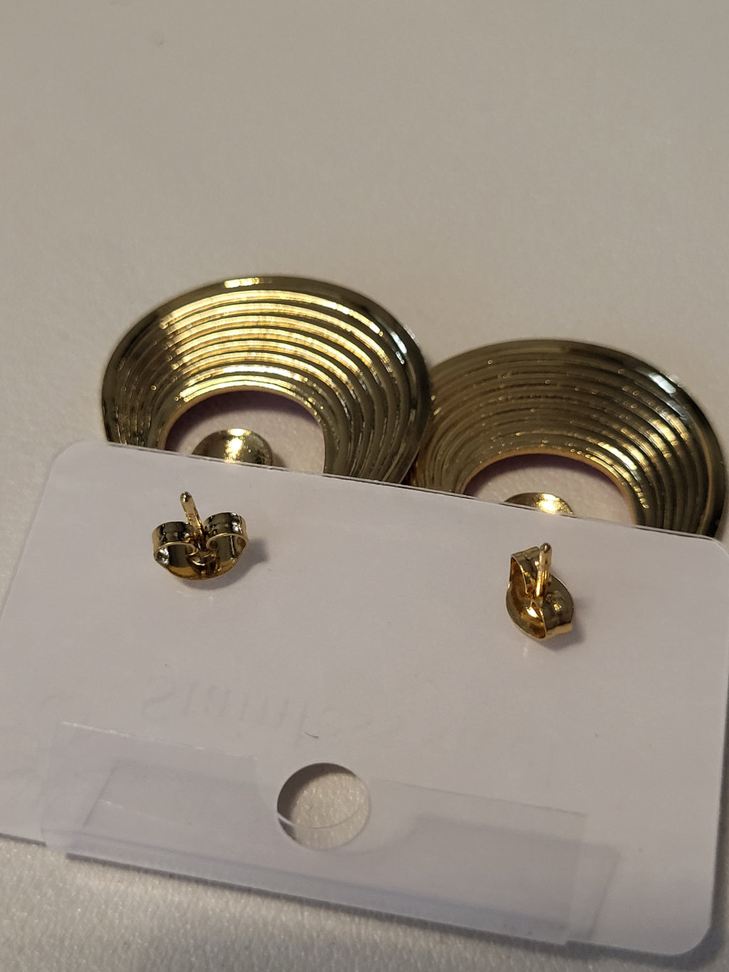 Boucles d'oreilles rond irrégulier