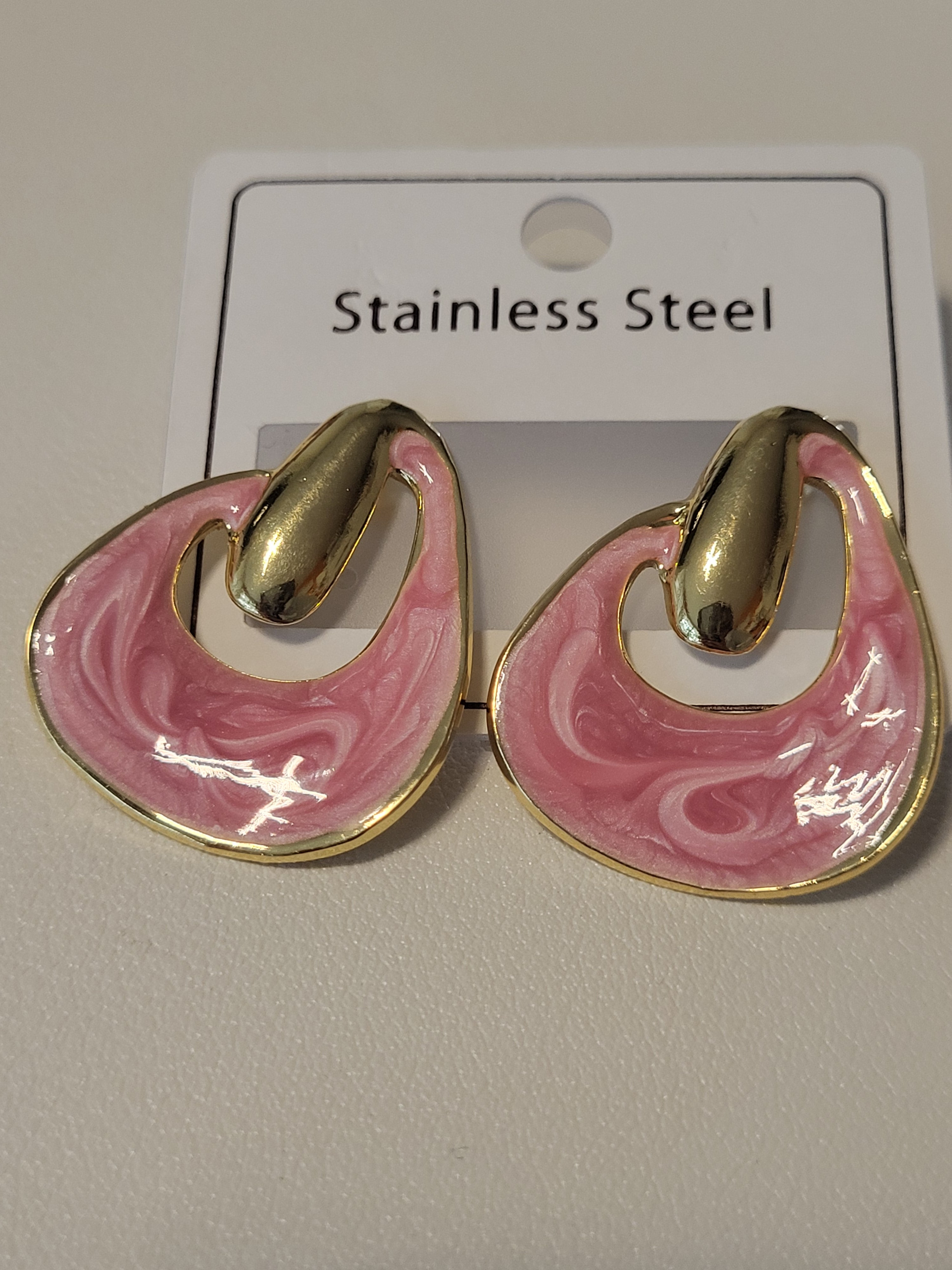 Boucles d'oreilles rond irrégulier