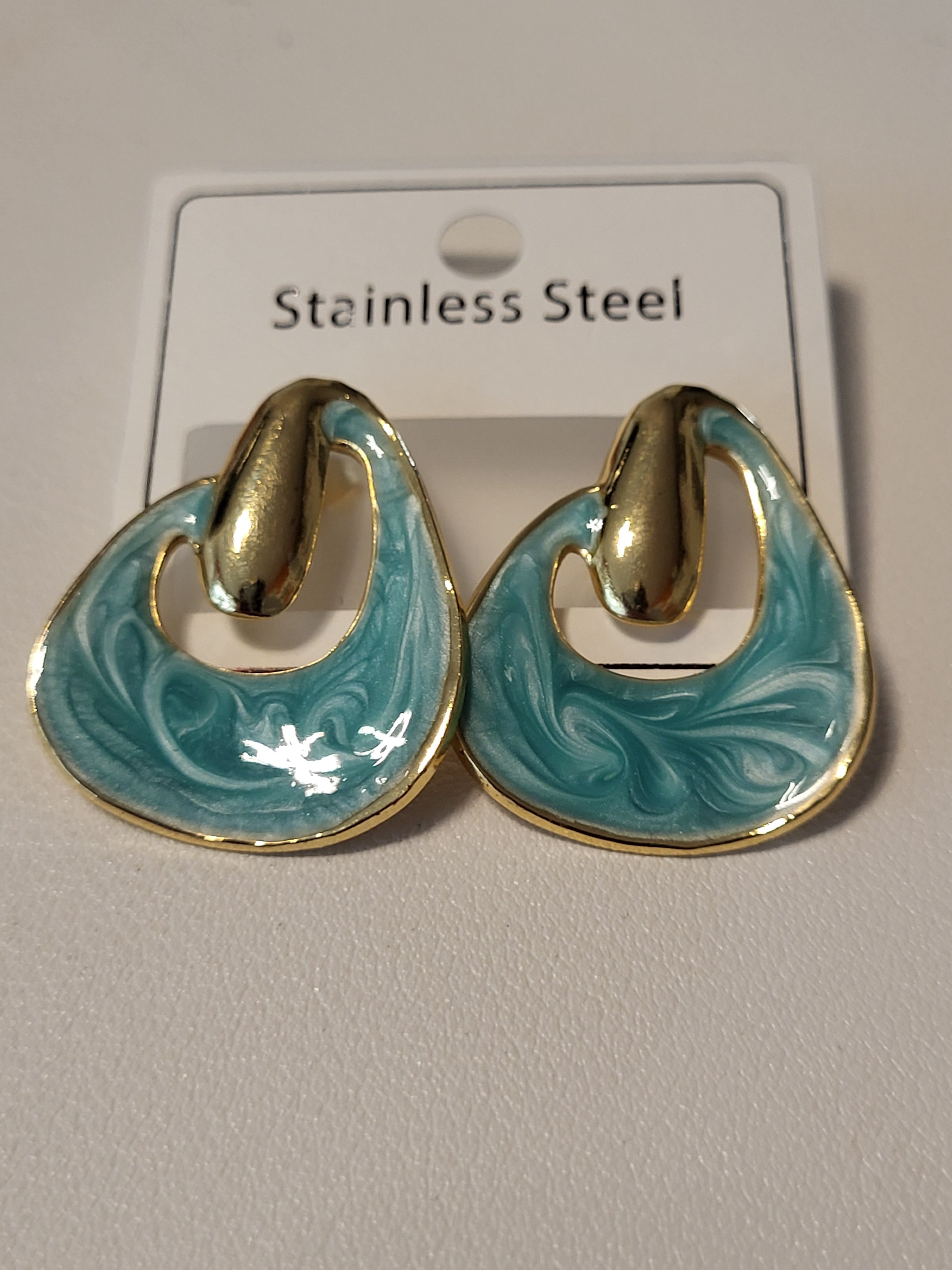Boucles d'oreilles rond irrégulier