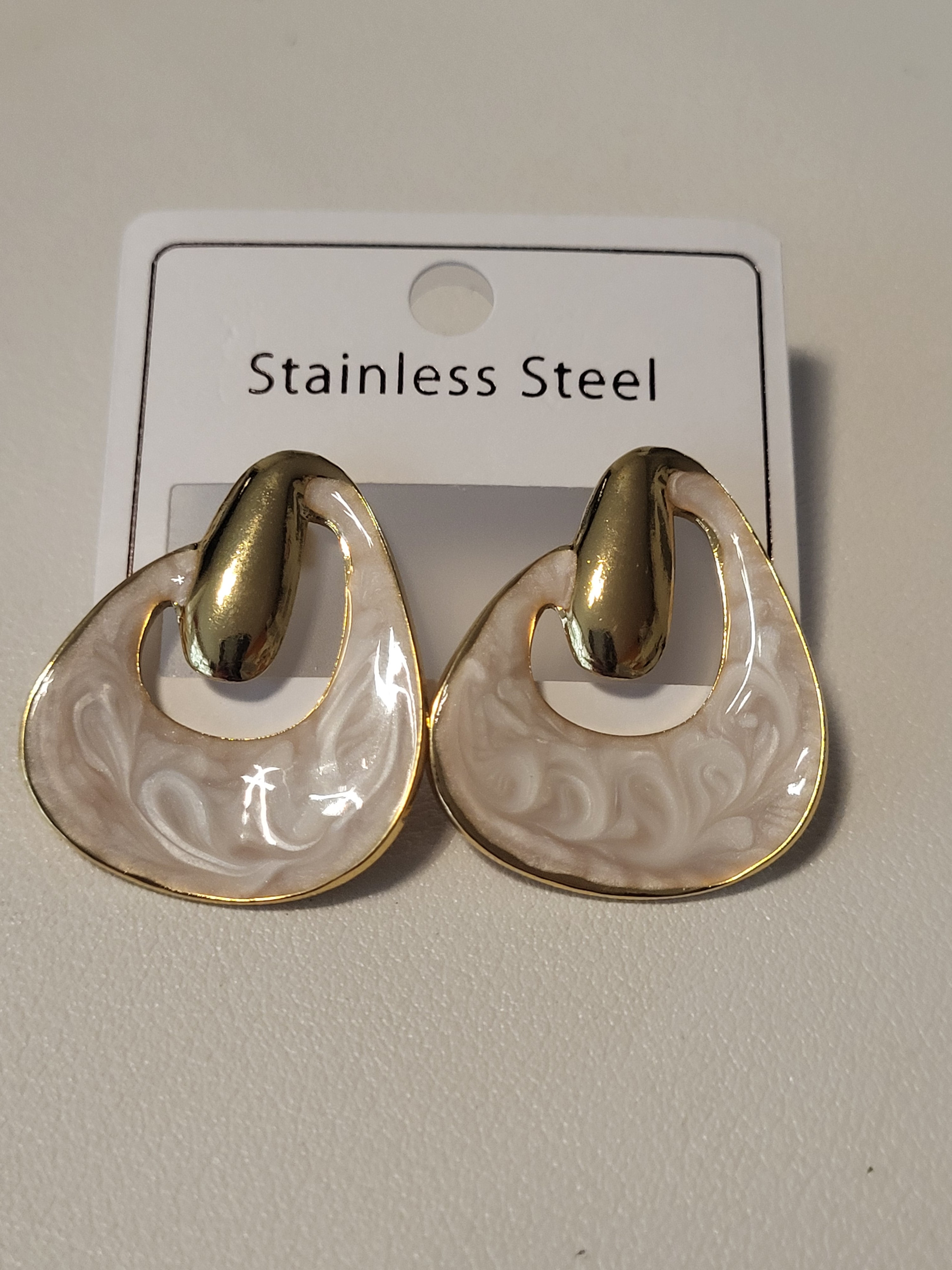 Boucles d'oreilles rond irrégulier