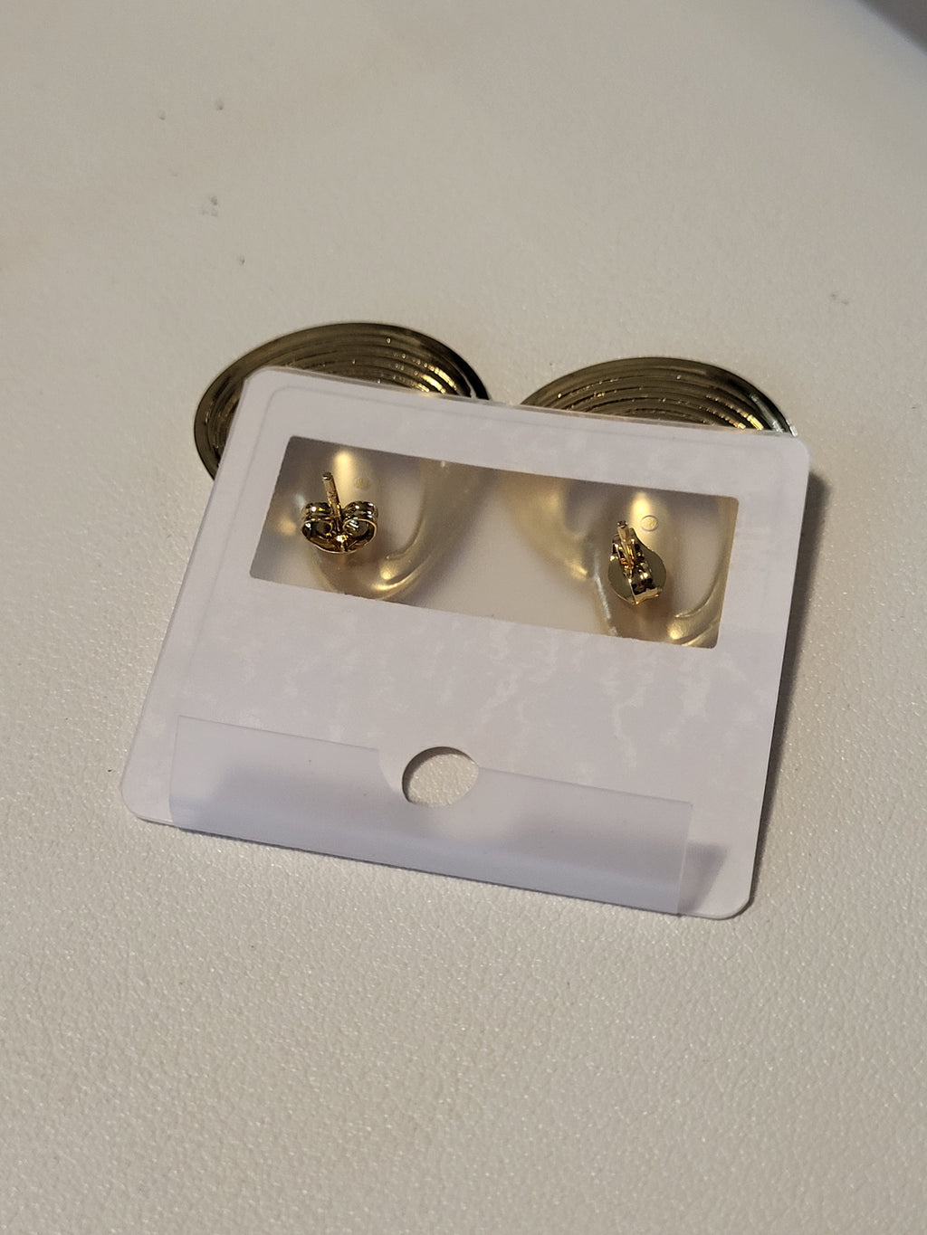 Boucles d'oreilles rond irrégulier
