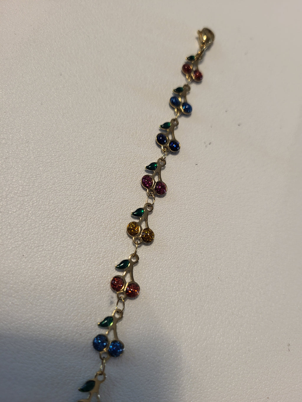 Bracelet acier inoxydable cerise