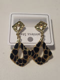 Boucles d'oreilles pendantes losange