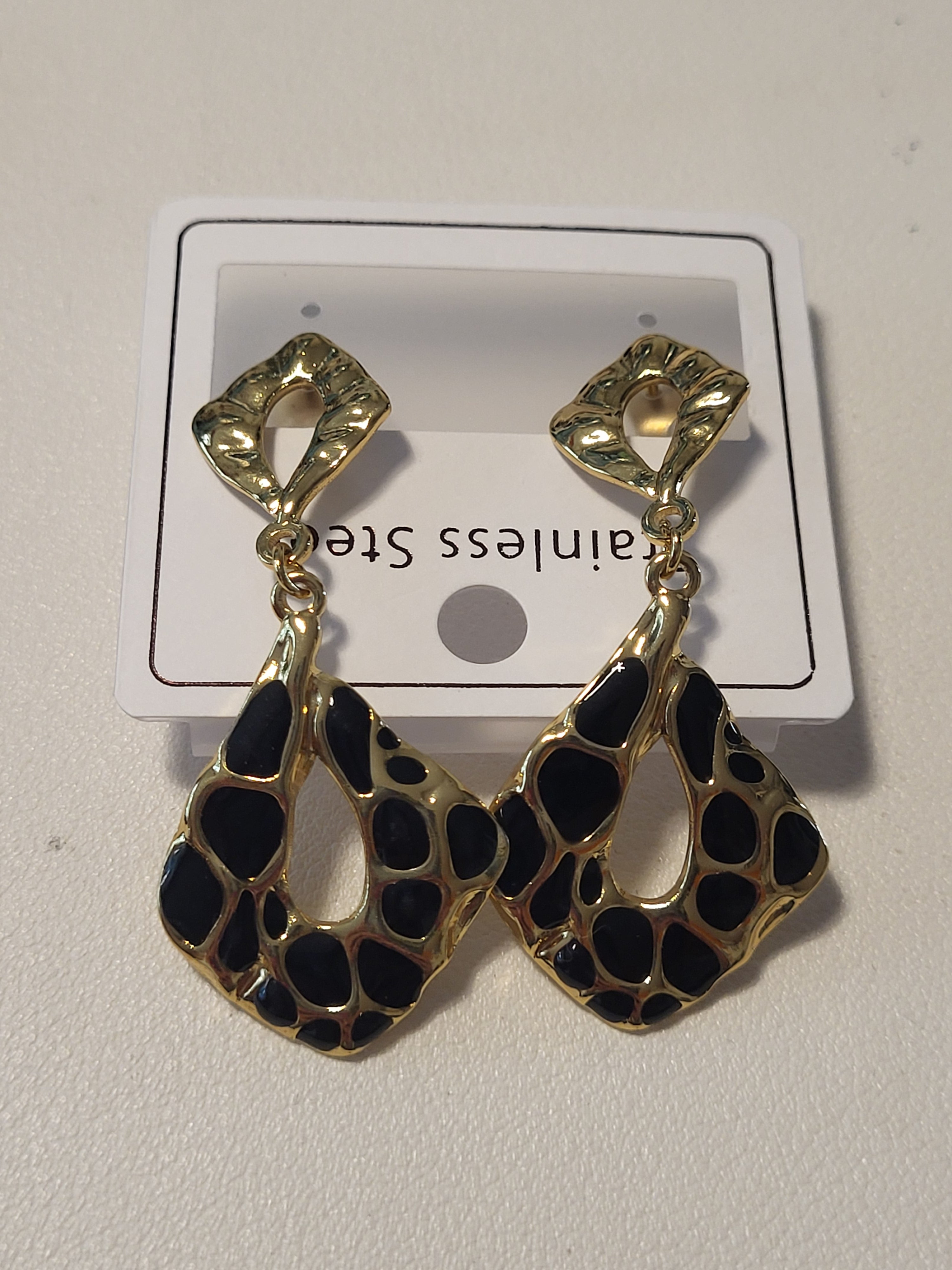 Boucles d'oreilles pendantes losange