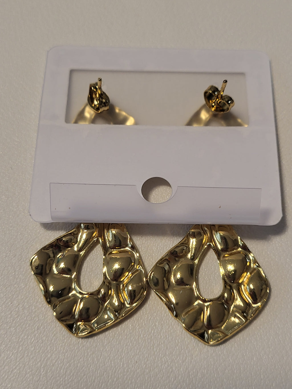 Boucles d'oreilles pendantes losange