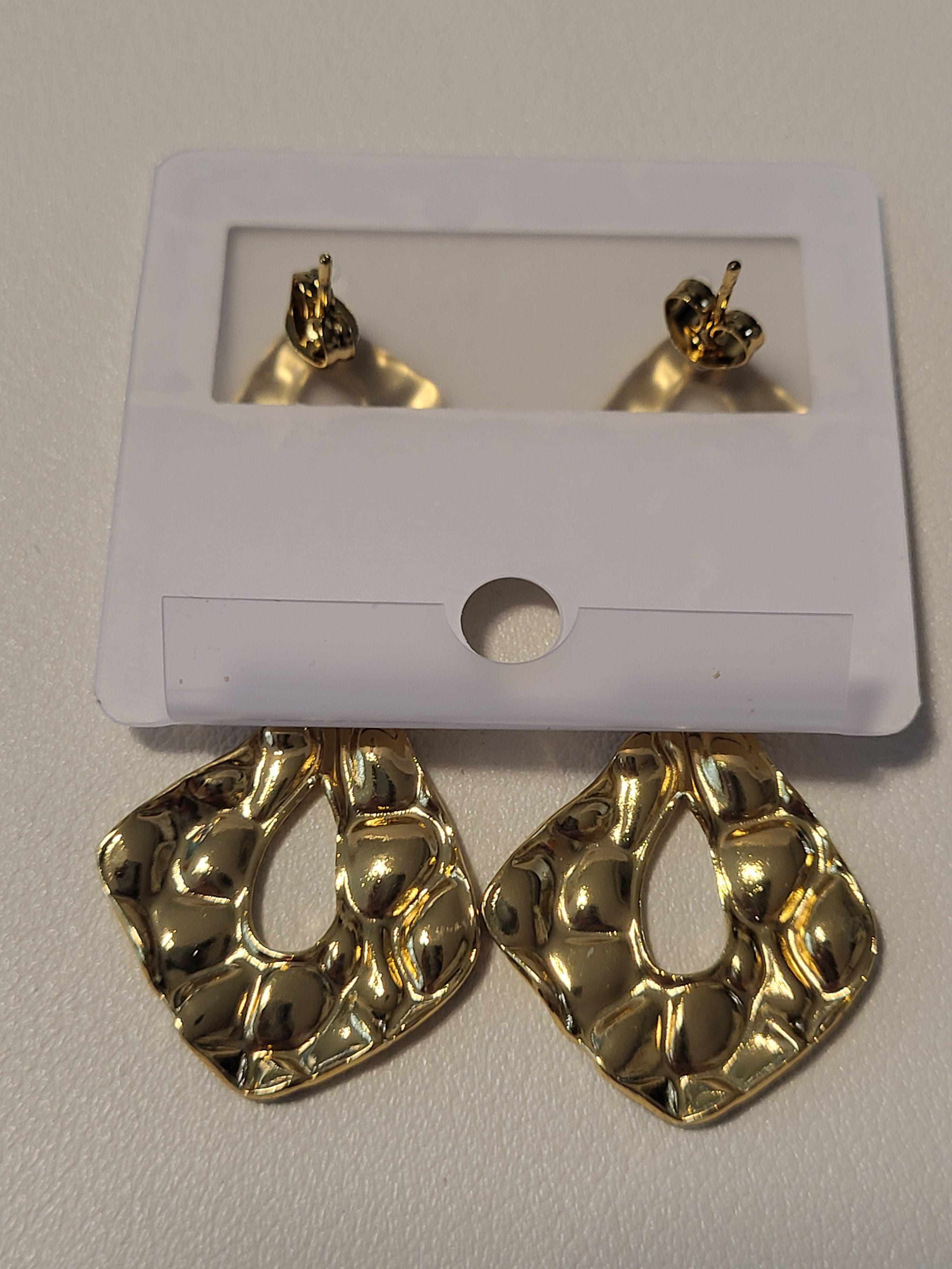 Boucles d'oreilles pendantes losange