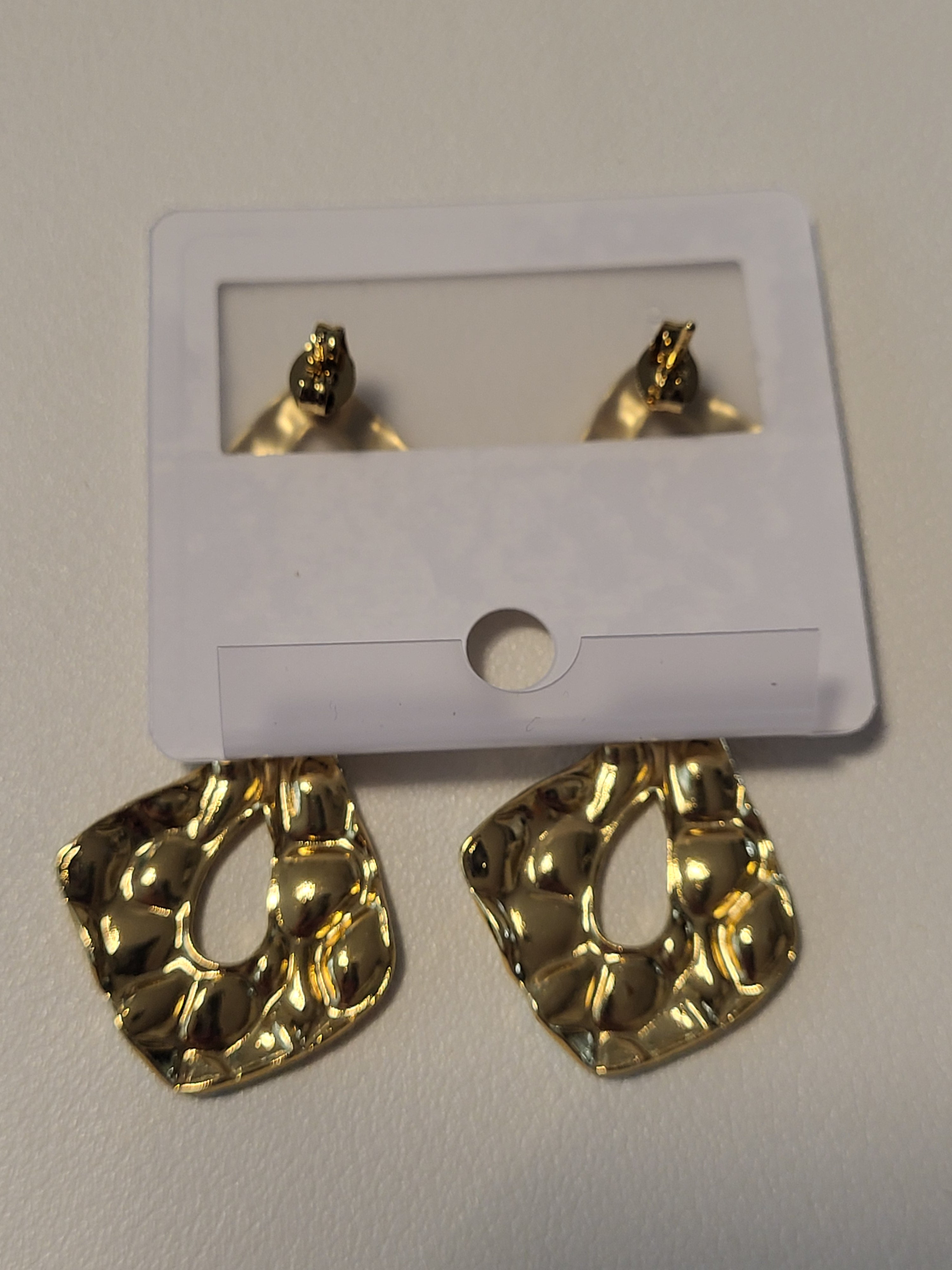 Boucles d'oreilles pendantes losange