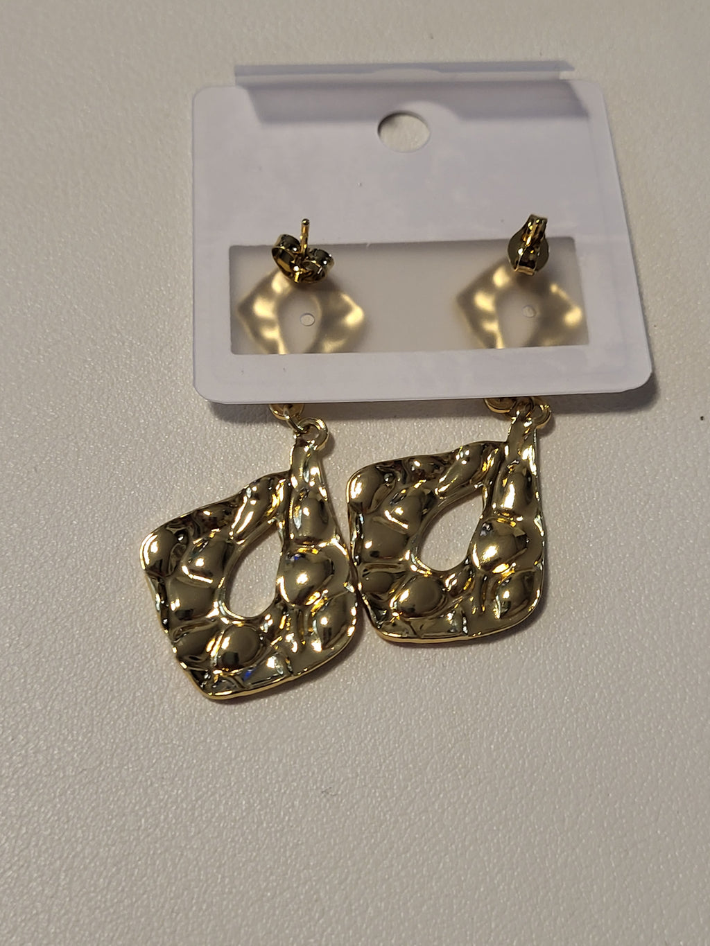 Boucles d'oreilles pendantes losange