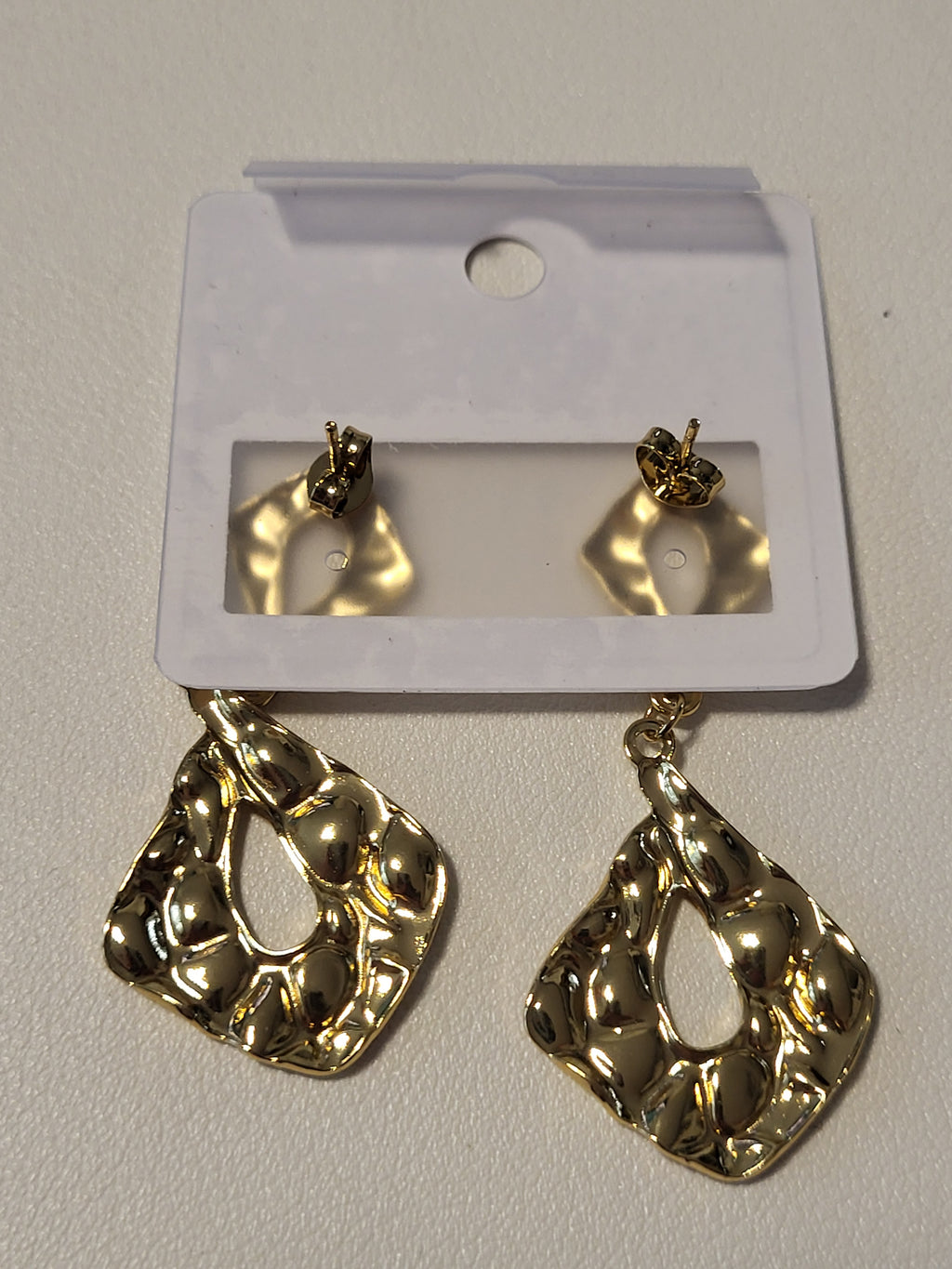 Boucles d'oreilles pendantes losange