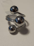 Bague circulaire acier inoxydable argenté taille 56 - 17,8 mm