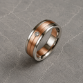 Anello da uomo in acciaio inossidabile argentato, taglia 62 - 19,8 mm