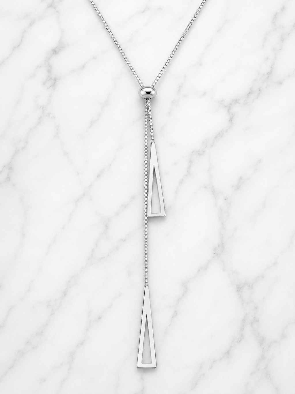 Collana in acciaio inossidabile a Y con forma geometrica