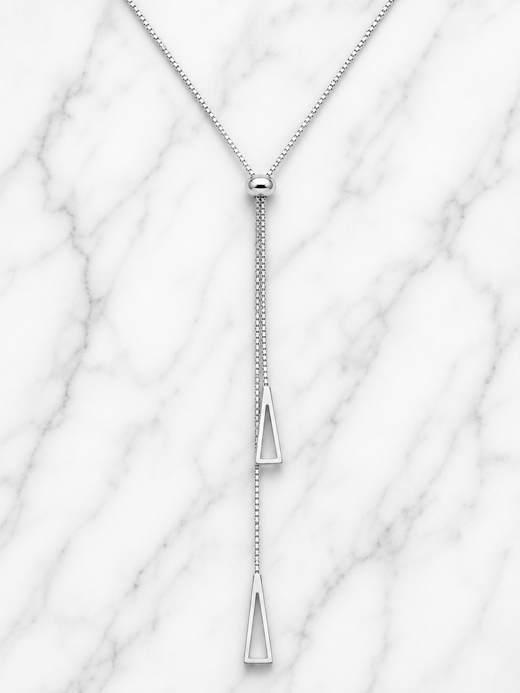 Collana in acciaio inossidabile a Y con forma geometrica