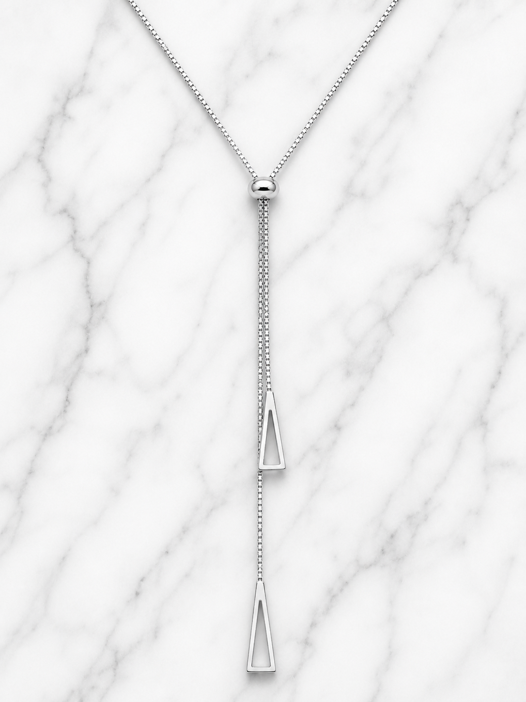Collana in acciaio inossidabile a Y con forma geometrica