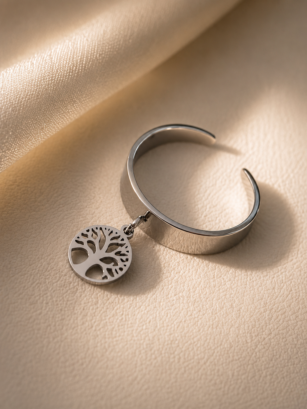 Bague acier inoxydable breloque Arbre de vie
