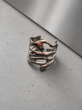 Anello in acciaio inossidabile con arabesco