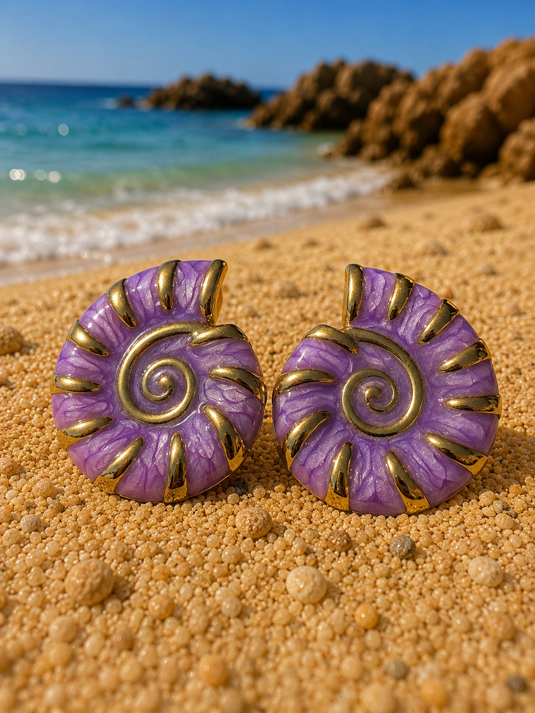 Boucles d'oreilles escargot