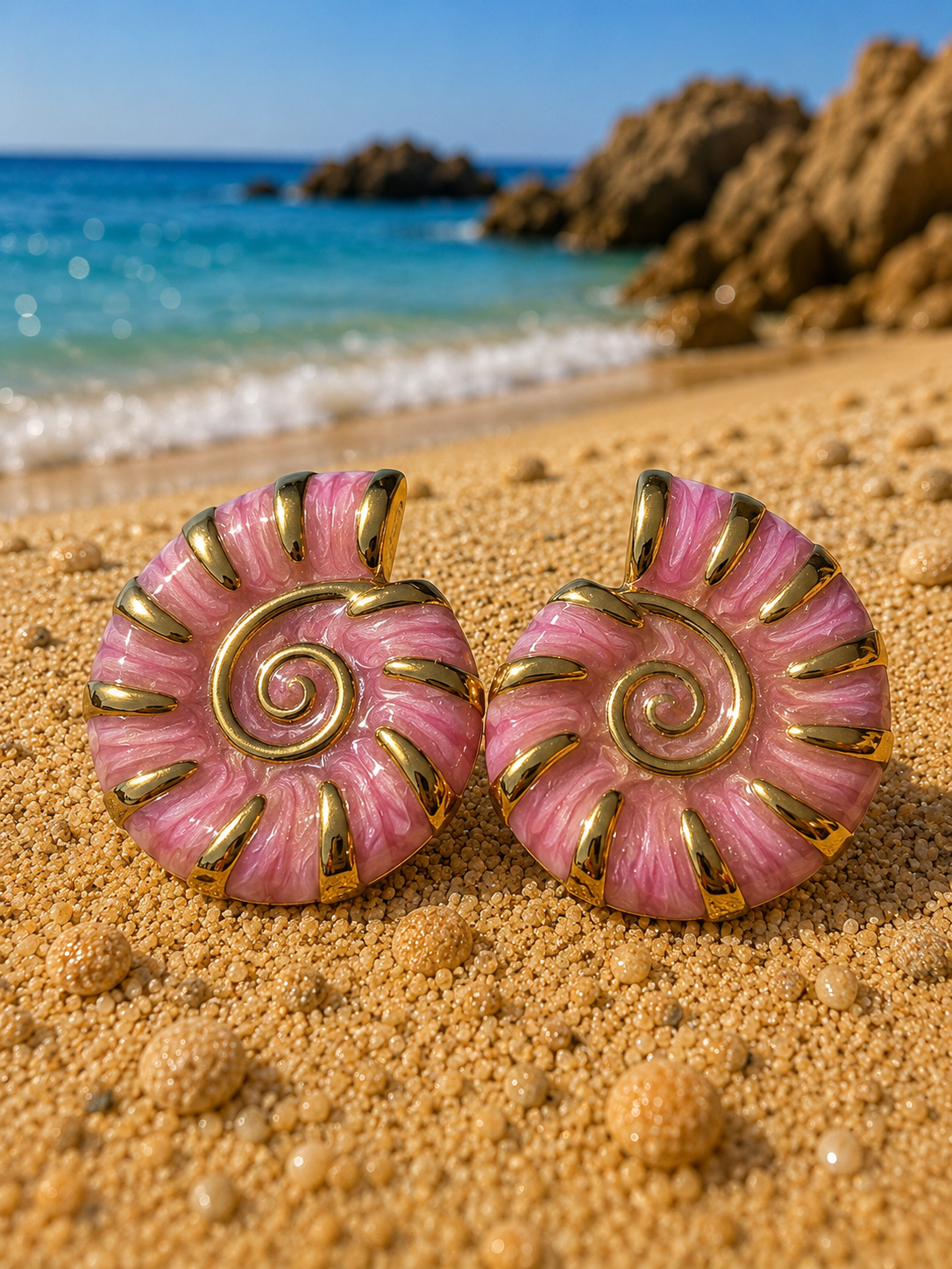 Boucles d'oreilles escargot