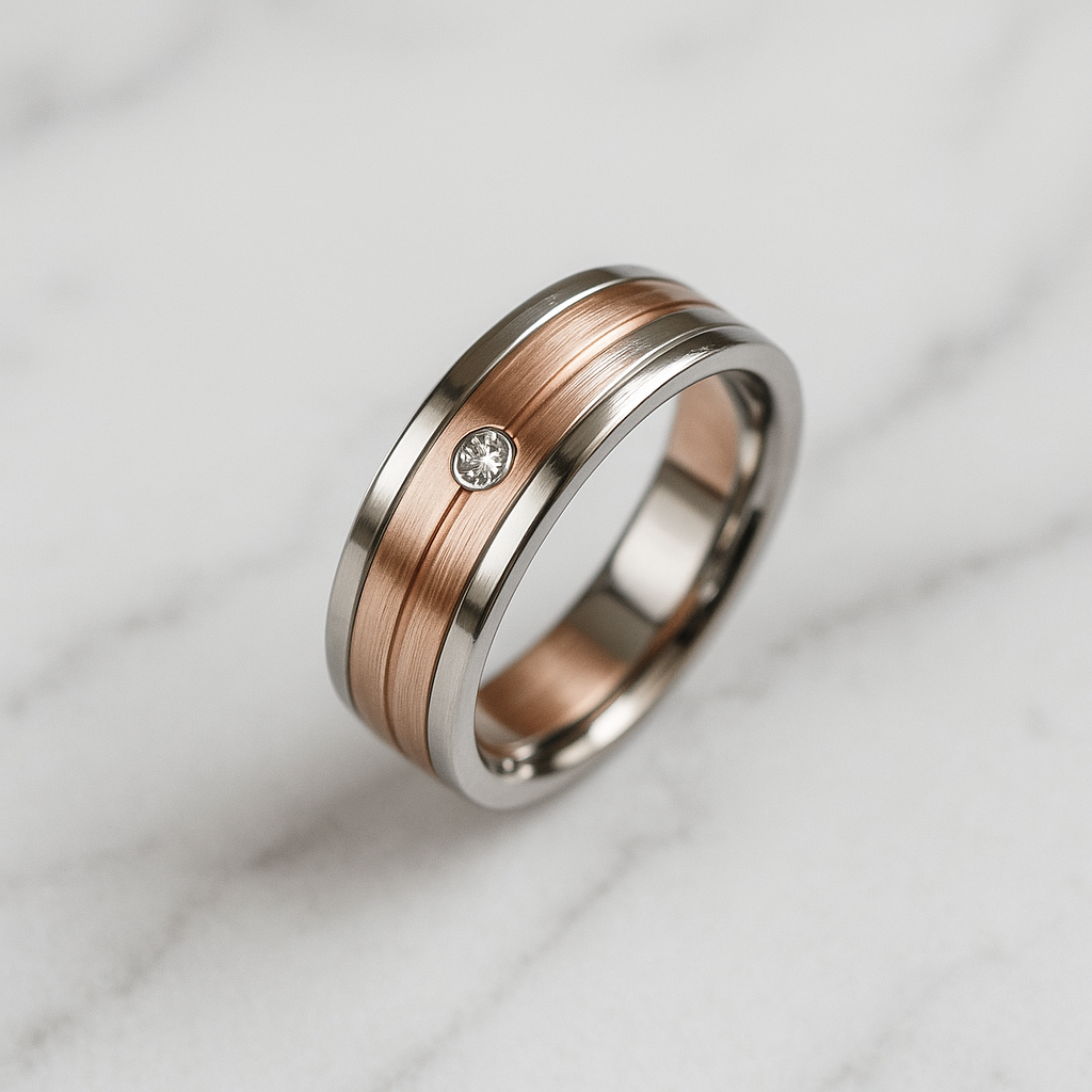 Bague homme acier inoxydable argenté taille 62 - 19,8 mm